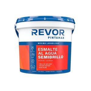 Esmalte al Agua Semibrillo Gl Blanco Pintamax Revor Tricolor