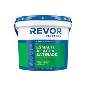 Esmalte al Agua Satinado Pintamax Revor Blanco 1 Gl Tricolor