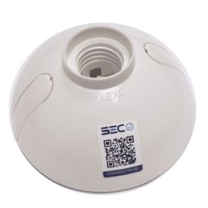 Portalámpara Tipo Plafón Ovalado Termoplástico E27 4A 250V Blanco Lexo