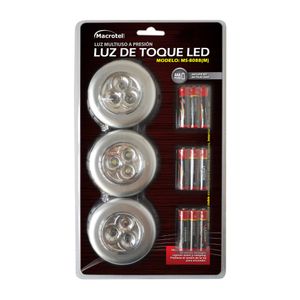 Luz De Toque Led Pack De 3 Unidades MS-8088 Macrotel