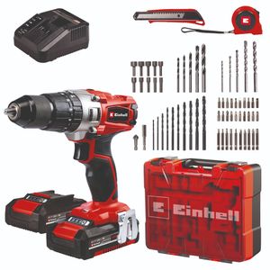 Taladro Inalámbrico Te-Cd 18/2 Li + Accesorios + 2 Baterías 2.0 Ah TE-CD 18/2 Li-i +64 (2x2,0 Ah) Einhell