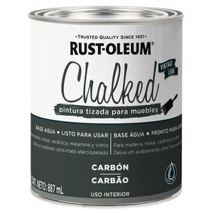 Pintura Tizada Base Agua Carbón Chalked 887ml Rust-Oleum