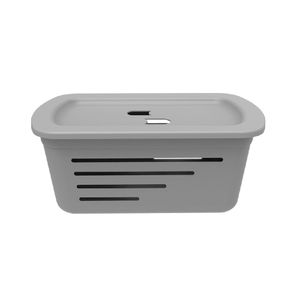 Canasta Organizadora 5L Gris con Tapa SP0143-68 Soprano