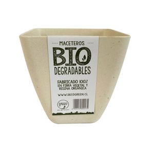 Macetero Bio Cuadrado Blanco Decogreen