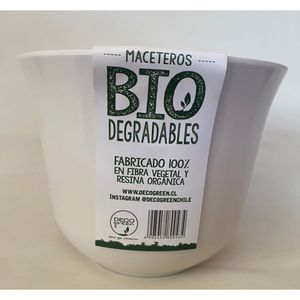 Macetero Bio Curvo Blanco Decogreen