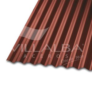 Lamina Zinc Std Pre Pintada Terracota 3.66X0.85X0.35Mm Villalba