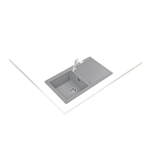 Lavaplatos de Granito Stone 50 1C 1E Tg Metallic Gray Teka